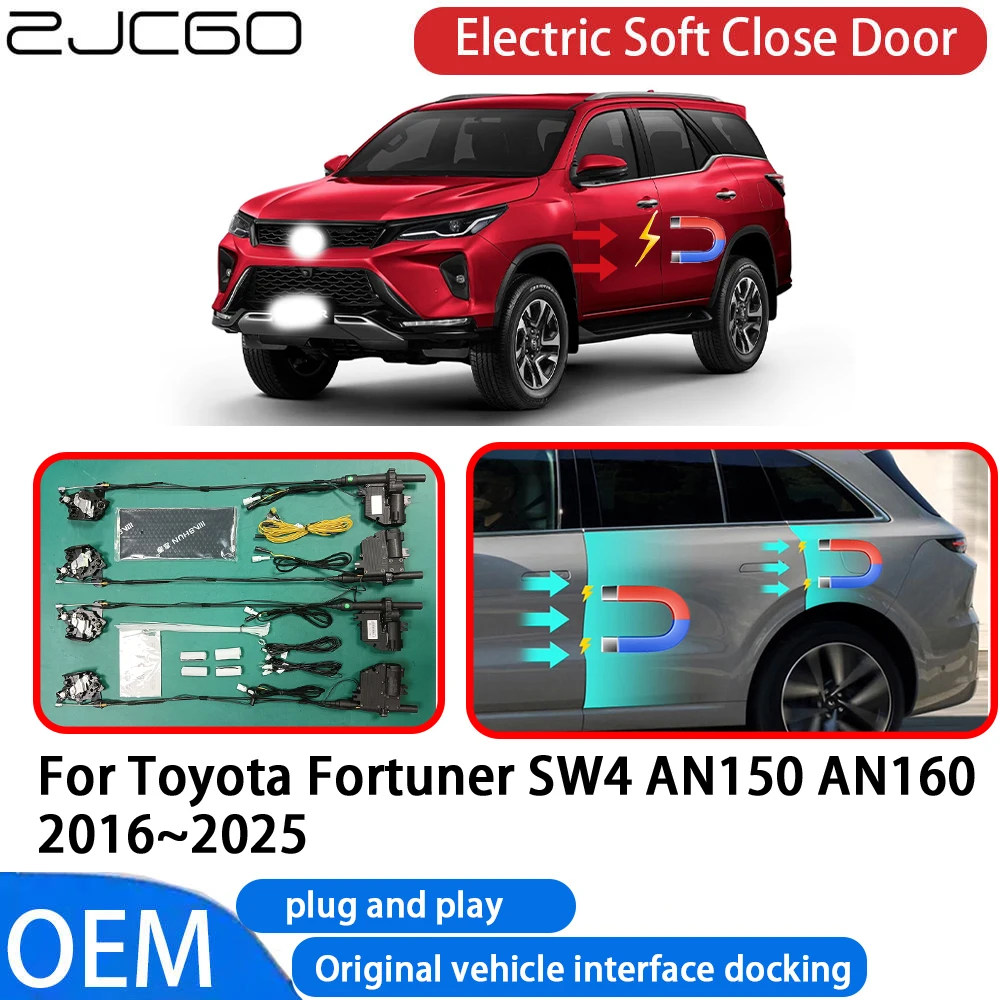 

ZJCGO for Toyota Fortuner SW4 AN150 AN160 Car Automatic Electric Soft Close Door Closer System OEM Plug and Play Comfort Closing