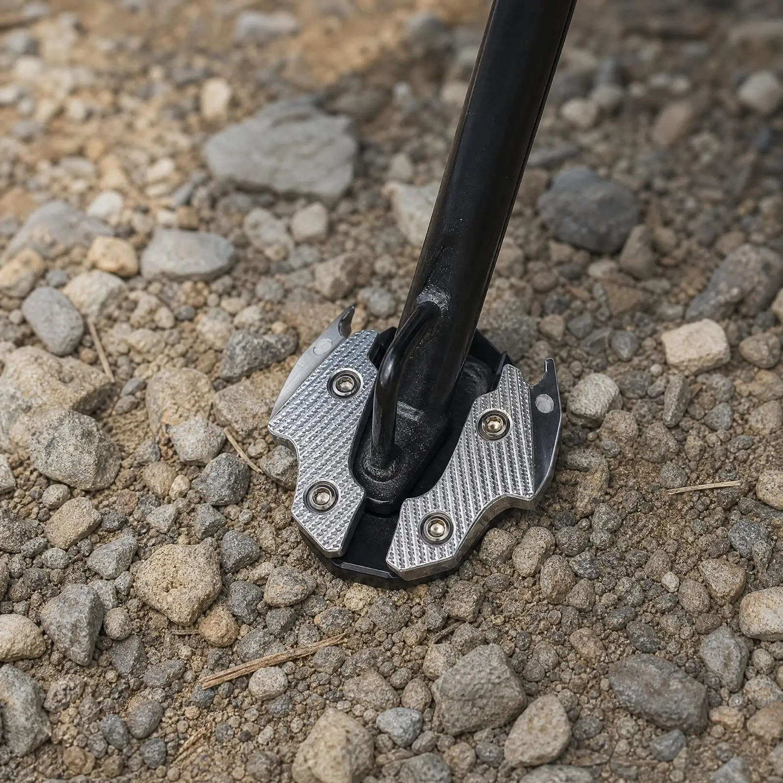 Anti Slip Motorcycle Kickstand Pad Aluminum Alloy Side Stand Foot Plate Enlarger for Parking on Soft Ground Support