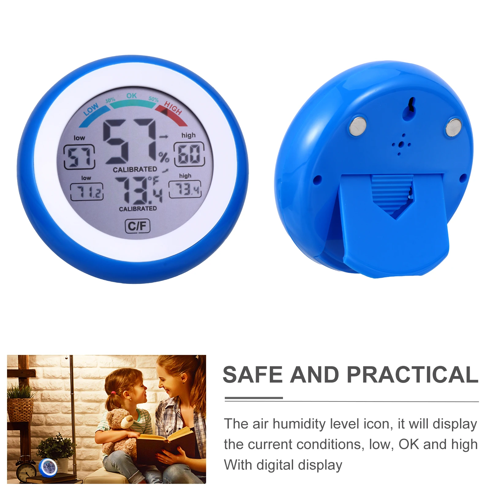 

Digital Thermometer Hygrometer Plastic Mini Home Use Temperature Gauge Indoor Humidity Monitor Room Thermometer Celsius