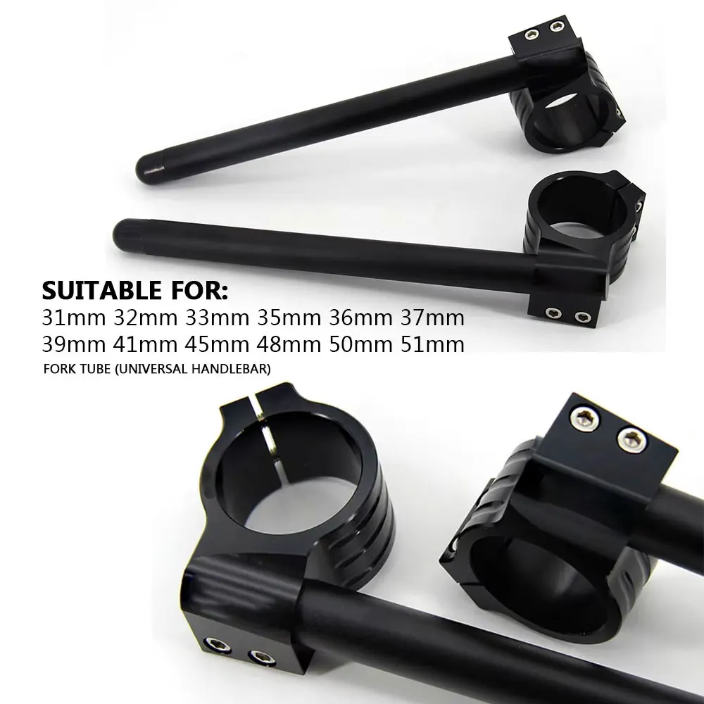 PRO Universal Gold Racing CNC Set 31 32 33 35 36 37 39 41 45 48 50 51 mm Clip on Ons Fork Handlebar Riser De Regular