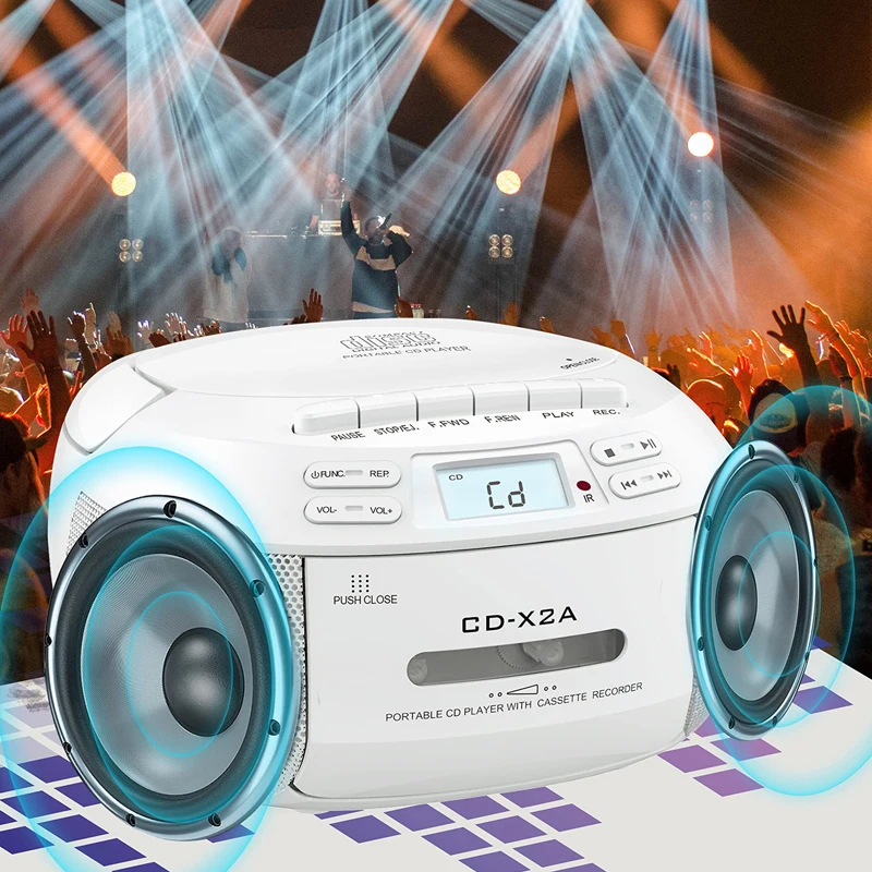 Boombox CD Cassette  Bluetooth with FM Tape Portable CD player Student Learning U disk MP3 Stereo Music Player