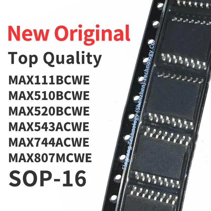 (1 Pcs) MAX111BCWE MAX510BCWE MAX520BCWE MAX543ACWE MAX744ACWE MAX807MCWE +T SOP-16 New Original Chip IC