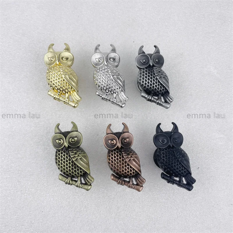 New 50Pcs/Lot Owl Shape Drawer Knob Furniture Handle Single Hole American Cabinet Door Handles For Kitchen Cupboard Pulls