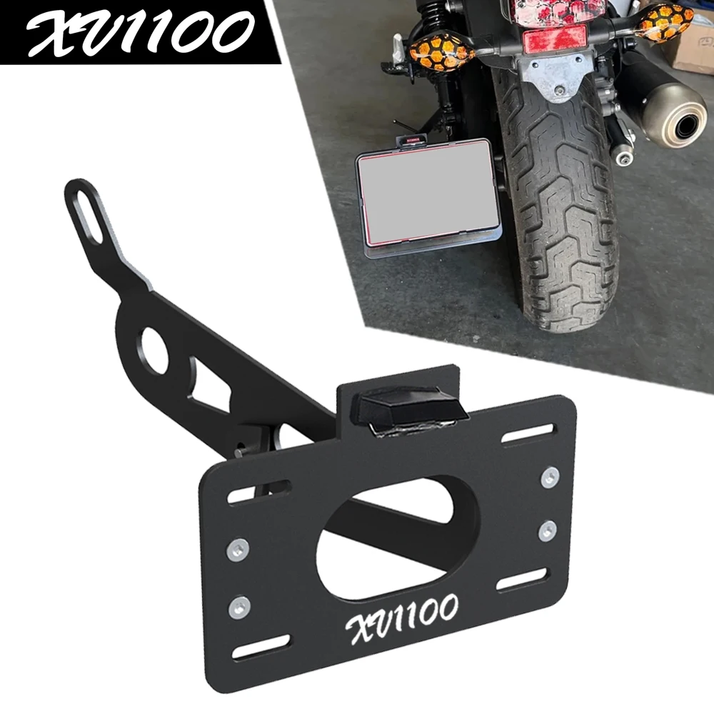 

XV 535 1100 New Side Fender Eliminator Side Mount License Plate Holder For Yamaha XV535 Virago 1987-2003 XV1100 Virago 1986-1996