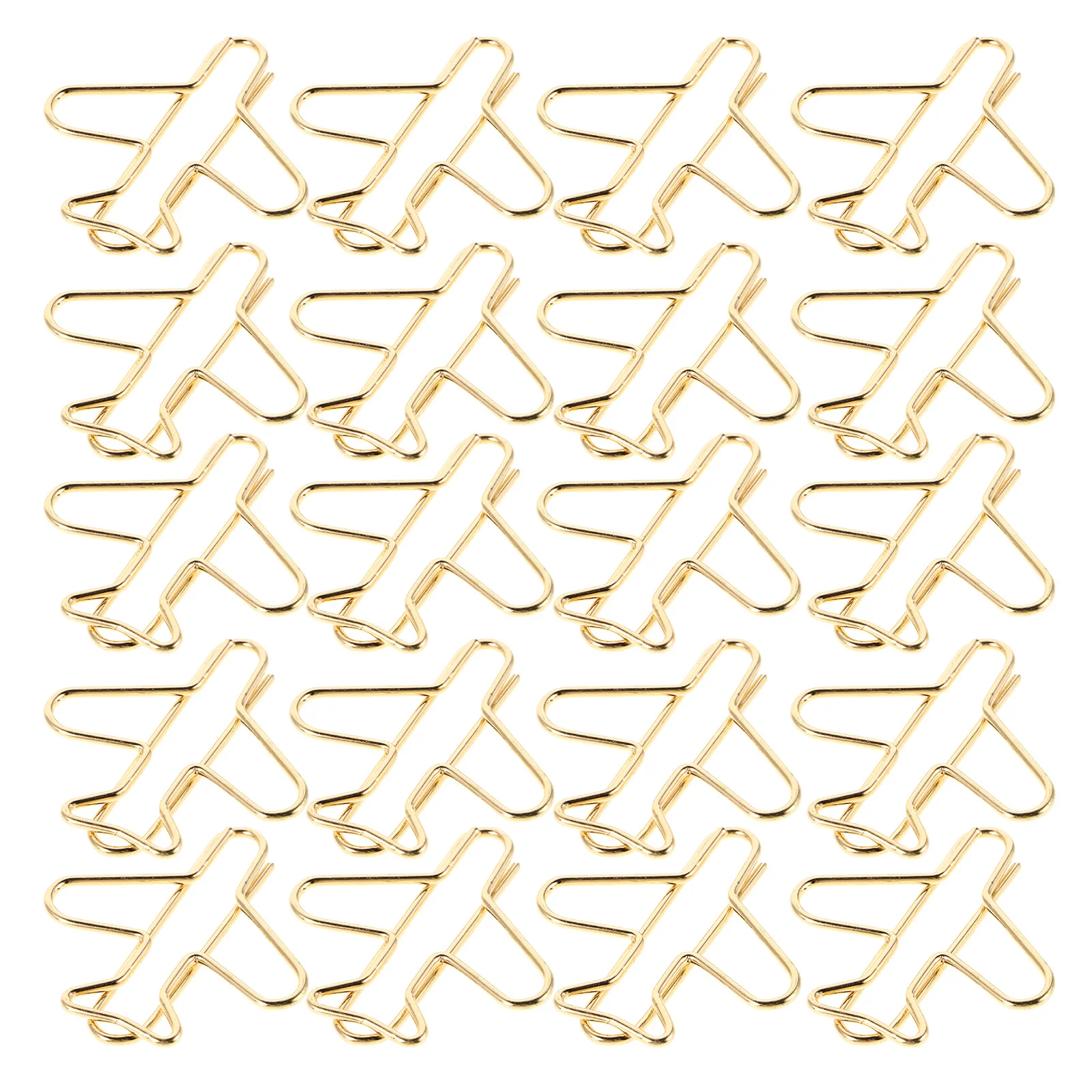 20개 독특한 비행기 모양 종이 클립 금속 책갈피 귀여운 플래너 클립 사무실 학교 책상 액세서리 작은 장식품