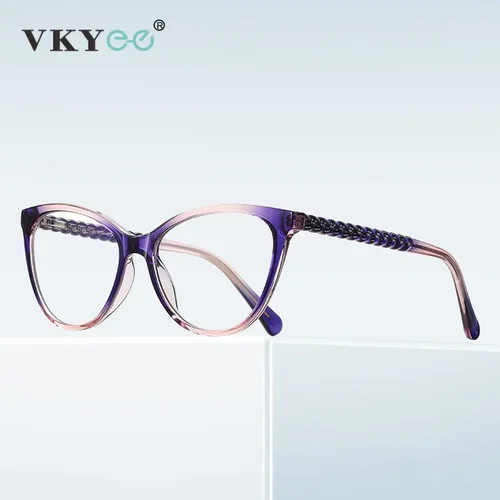 Imagen 2 del producto VICKY, nuevas gafas graduadas de lectura tipo ojo de gato para mujer, gafas coloridas para miopía, gafas ópticas antirayos azules para hipermetropía PFD2136