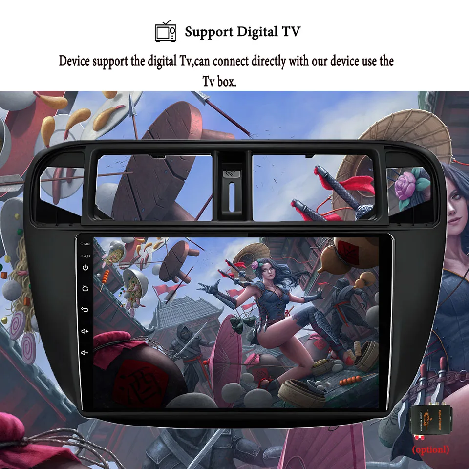 9‘’ QLED Android 14 8G Ram 128G Car GPS Navi Music Video Multimedia Player For Honda Civic 1996 - 2001 Auto Stereo Head Unit