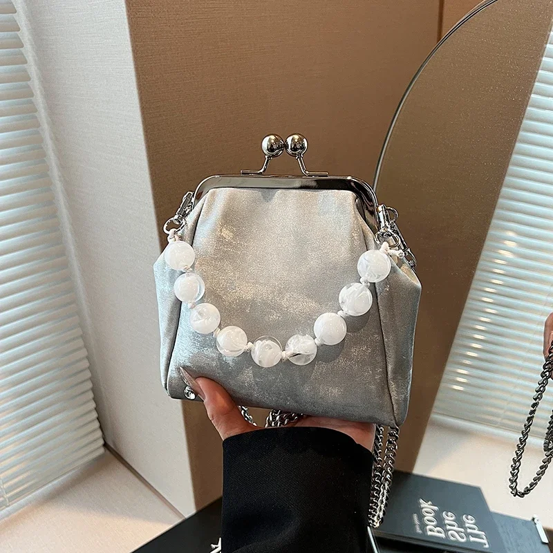 

New Zipper PU Youth Beading Fashion Crossbody Bags 2024 High Quality Elegant Simplicity Shoulder Bags for Women Bolsas Femininas