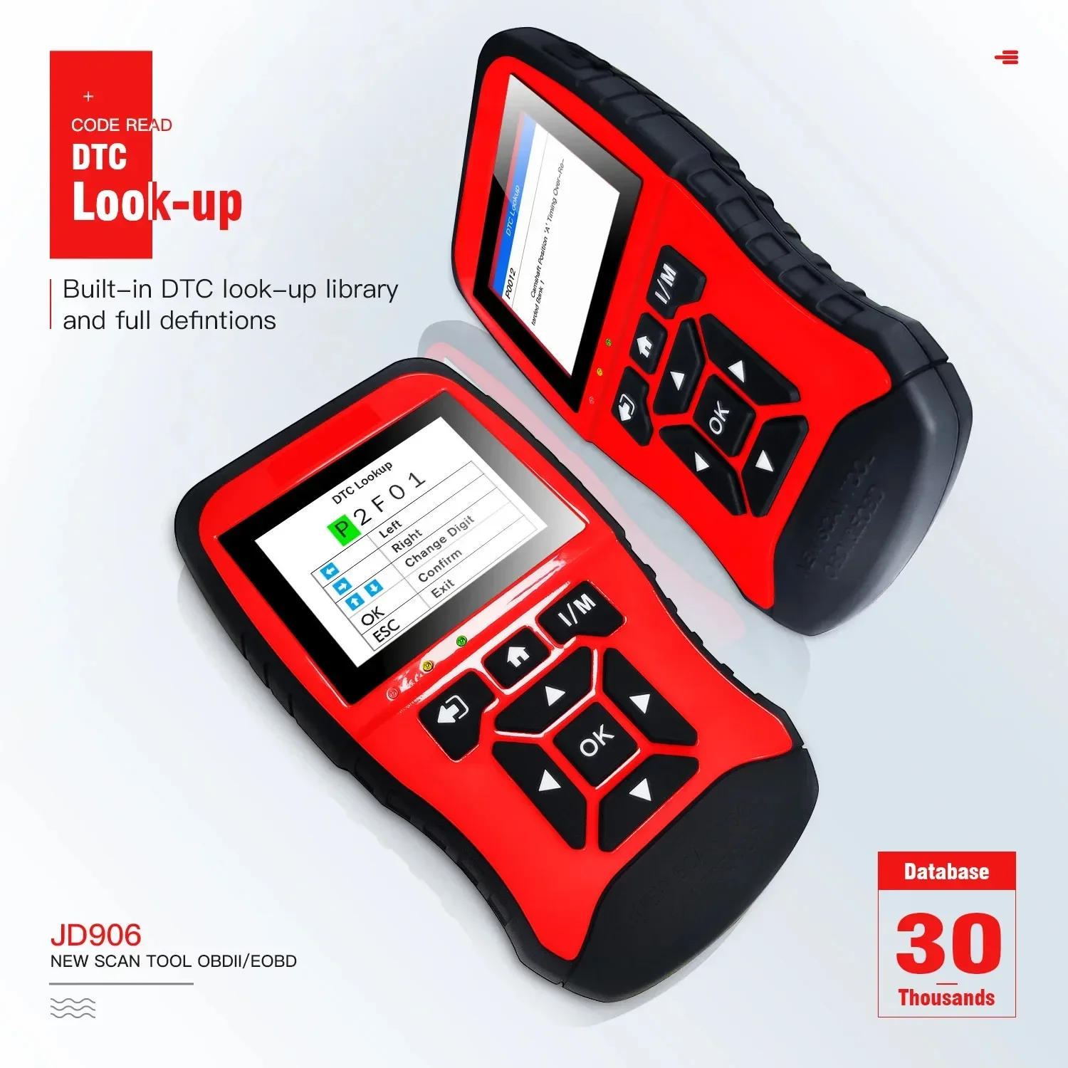 

New Topdiag JD906 OBD2 Scanner Check Engine Light Code Reader Live Data I/M Readiness Battery Tester Automotive Diagnostic Tool