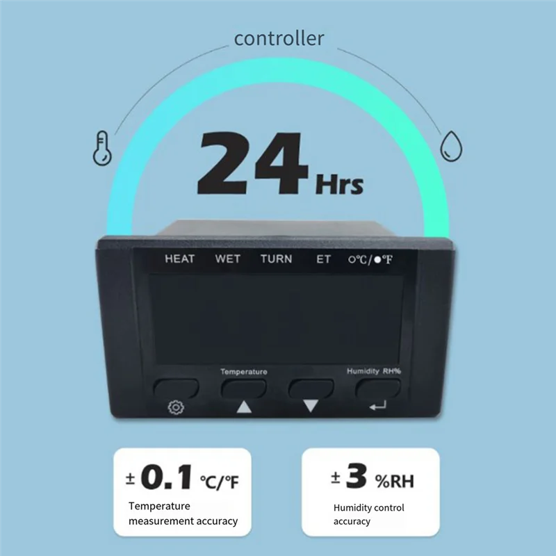 Controlador eletrônico de microcomputador com display digital, termostato automático, medidor de temperatura e umidade, incubadora, peças, acessório