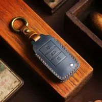 Car Key Case Keychain Accessories for MG ZS EV MG6 EZS HS EHS Roewe RX5 I6 I5 RX3 RX8 ERX5 Leather Cover Protector Holder Shell