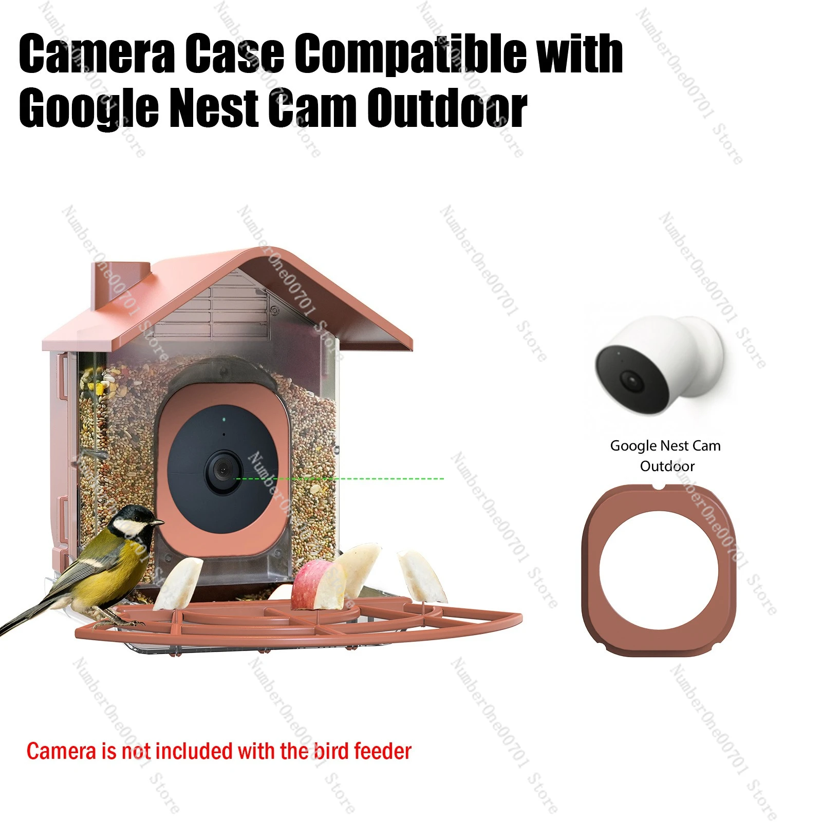 Smart Bird Feeder with Built-in Camera, WiFi Live View & Night Vision for Bird Watching