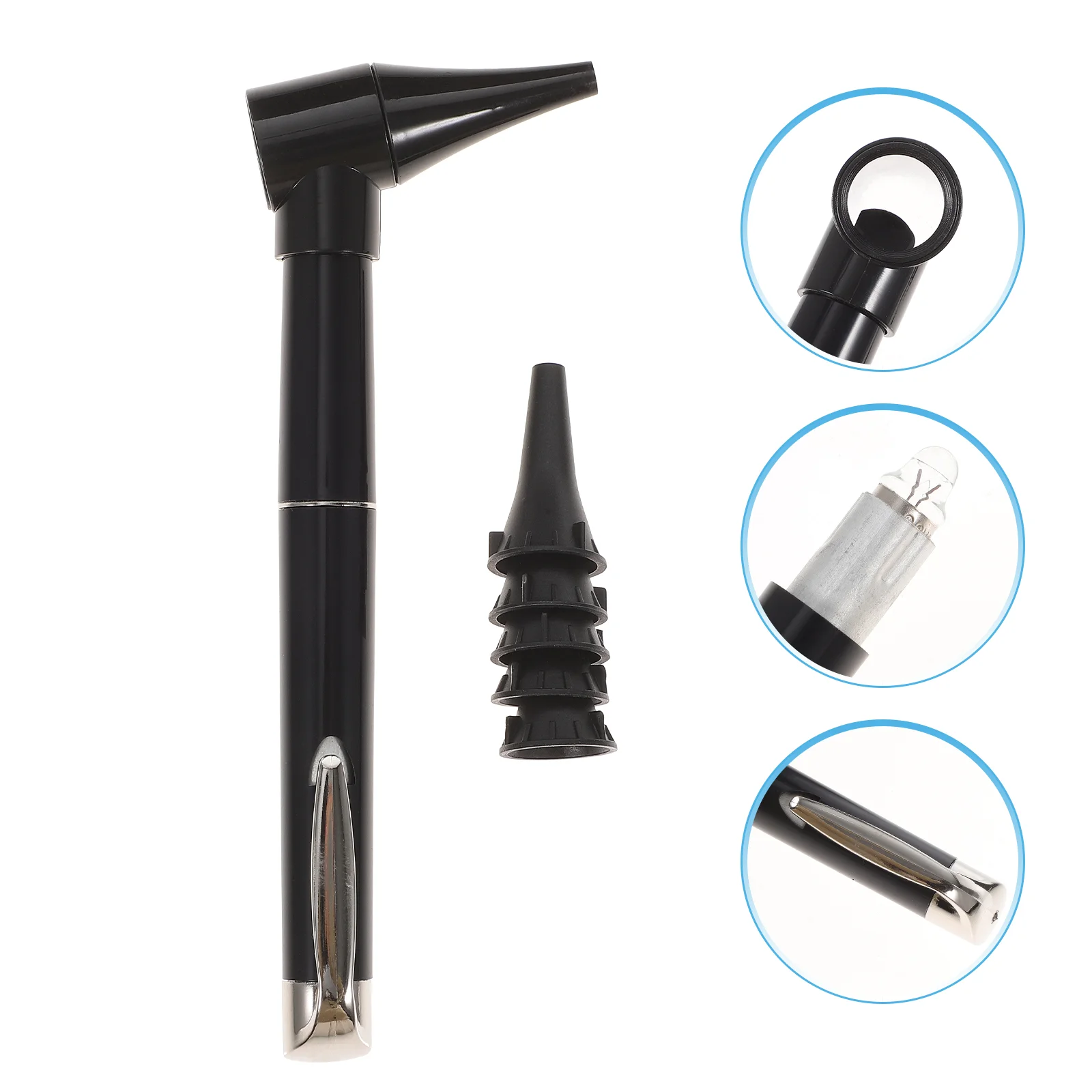 Otoscope หูแสง LED สว่างพร้อมไฟฉายการวินิจฉัยแบบพกพาทางการแพทย์ขนาดกะทัดรัด