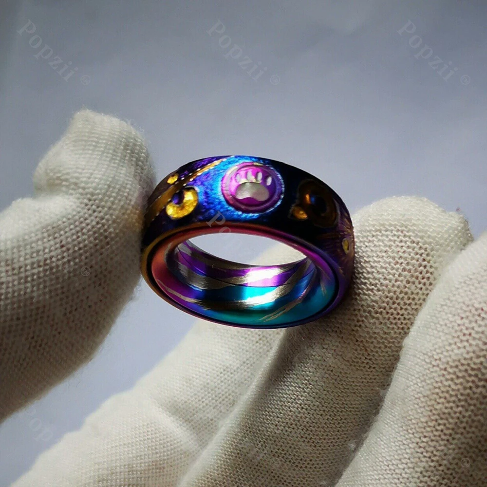 Finger Ring Multifunctional Toy DIY Hammer Carving Fidget Spinner Fingertip Gyro Adults Stress Relief Toy Fidgeting Toys