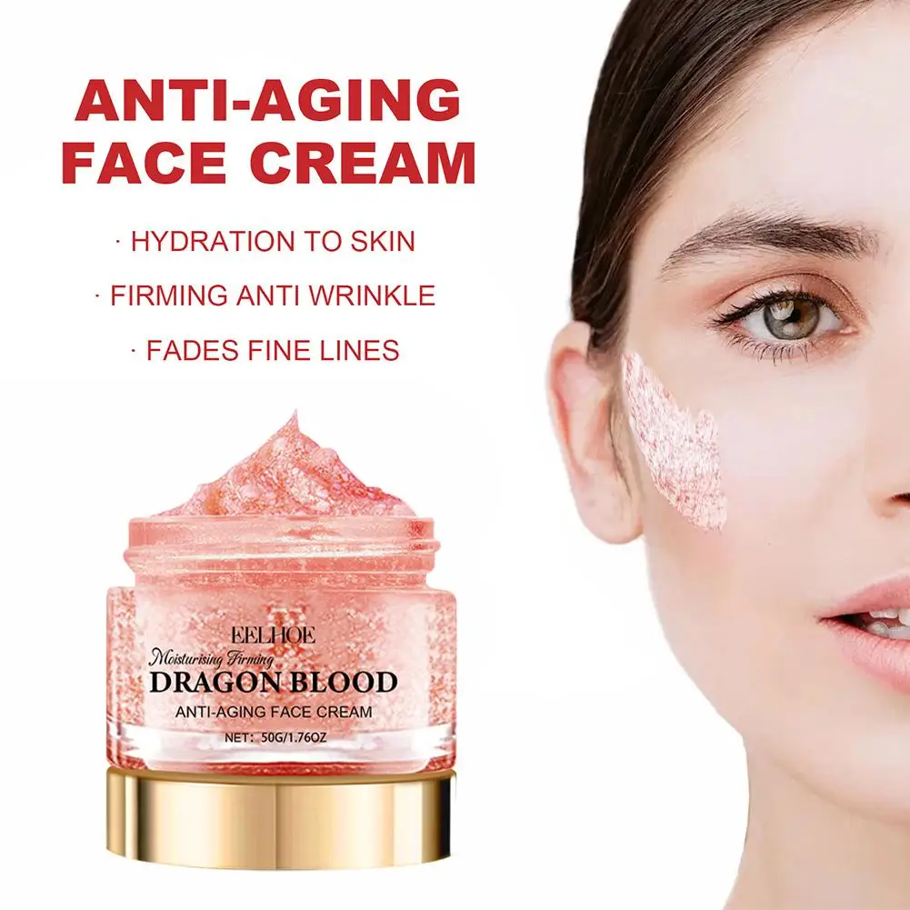 EELHOE Dragon Blood crema Facial que encoge los poros, rejuvenecimiento Facial nutritivo, ácido hialurónico, crema iluminadora Facial hidratante