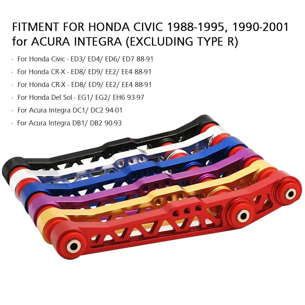 Aluminum Rear Lower Control Arms / Traction Rods & Subframe Brace Kit - for Honda Civic 88-95 Acura Integra 90-01