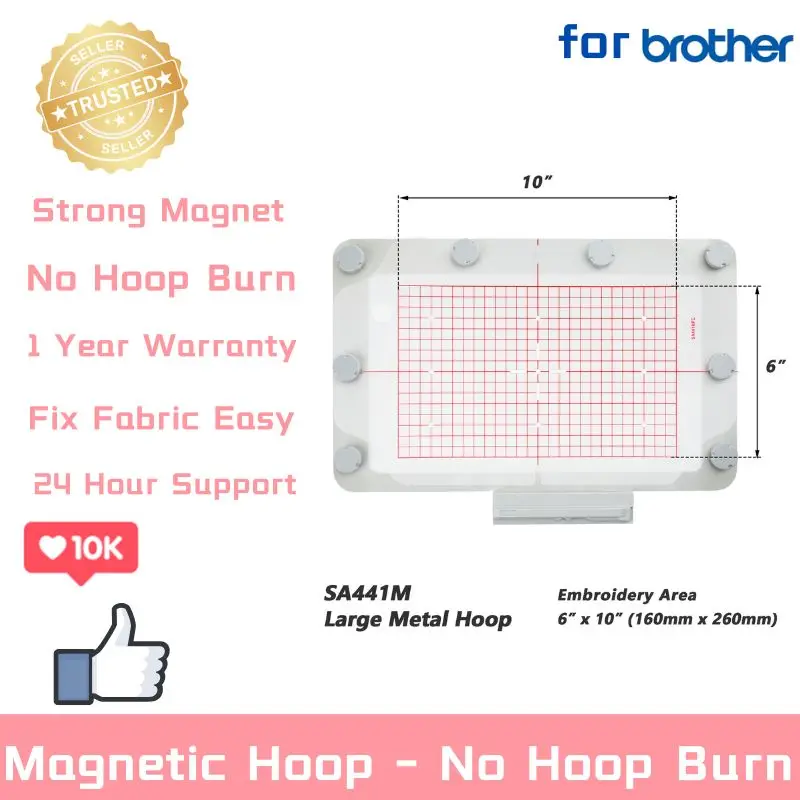 

магнитный пяльцы для вышивания Brother Innovis NQ1700E, Stellaire XE2 и т. д. швейные вышивальные машины Monster Snap Hoops вышивка