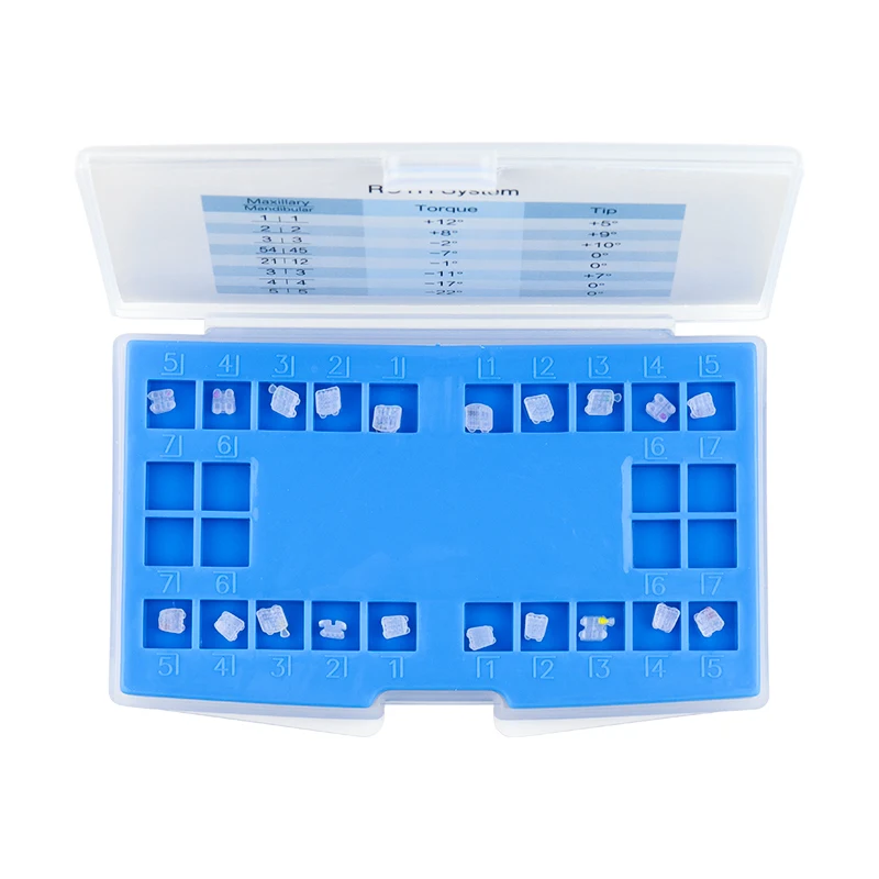 

Стоматологический ортодонтический керамический кронштейн Высококачественный стоматологический материал для заказа Bracket Braces Керамические брекеты Roth / MBT 3/345 Крючки