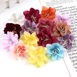 20Pcs Artificial Flowers Head Silk Lily Flower For Wedding Home Christmas Decoration DIY Wreath Scrapbook Supplies Accessories