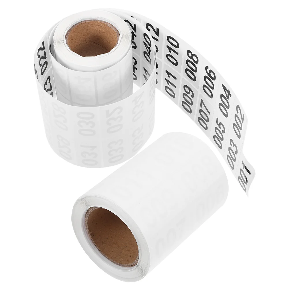 

2 Rolls Numerical Label Stickers Consecutive Number Inventory Labels Decal Consecutively Numbered