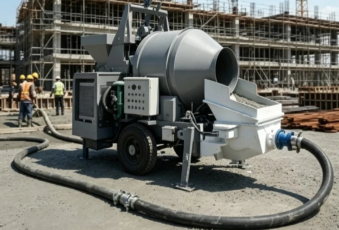 Hot-selling Trailer Concrete Pump Concrete Mixing and Conveying Integrated Machine for Use at Construction Sites