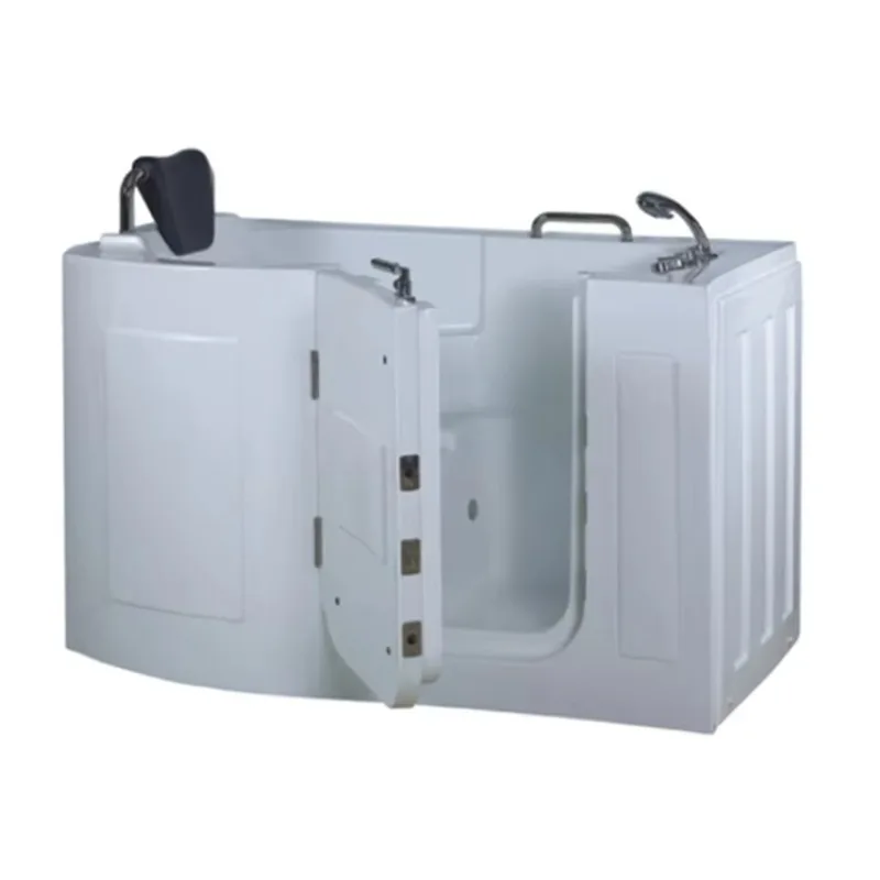 Walk In Bathtub For Elderly One Person Hydro Massage Acrylic Freestanding Soaking Tub With Door For Seniors Home Use