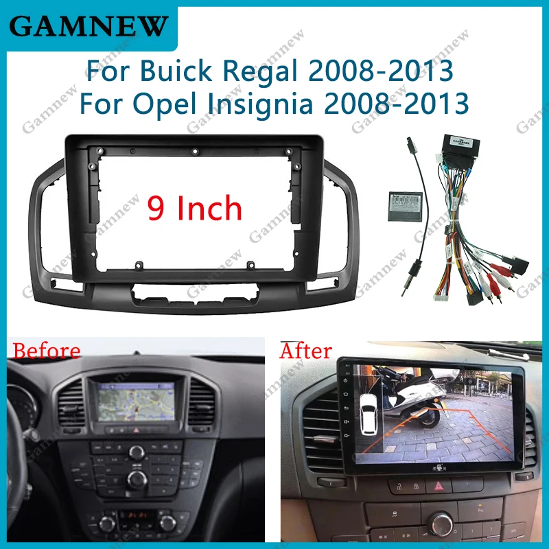 Car Fascias Frame Adapter Canbus Box For Buick Regal Opel Insignia 2008-2013 Android Radio Dash Panel Frame Fascia