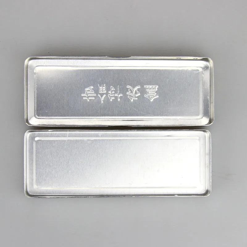 1pcs 13.5* 5*1.5cm special acupuncture moxibustion box aluminum disinfection needle placement box hole tool tray with cover box