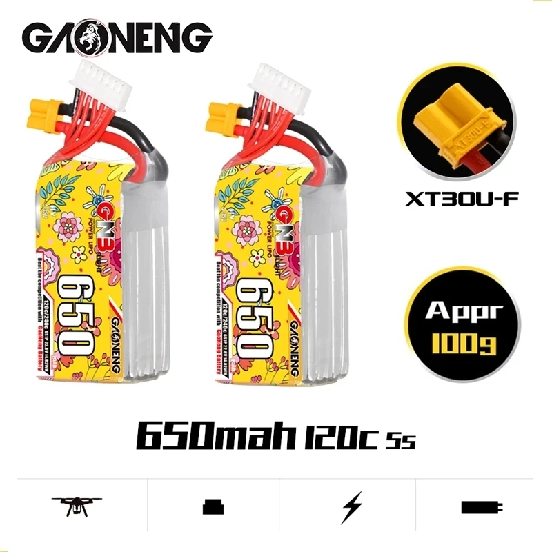 Batteria Lipo originale GNB 6s 120c/240c 650mAh per elicottero RC Quadcopter FPV Racing Drone pezzi di ricambio batteria per droni 22.8v