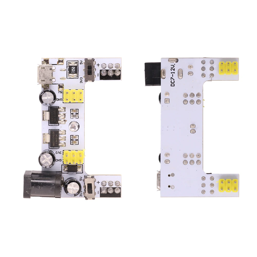 MB102 Breadboard Dedicated Power Supply Module Mini Micro USB Black White 2 Way 3.3V 5V MB-102 Solderless Bread Board