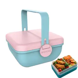 Lunch Containers Kids Bento Box Leakproof Portable Adult Lunch Box Bento Box With Handle Design Lunch Food Container accessorie