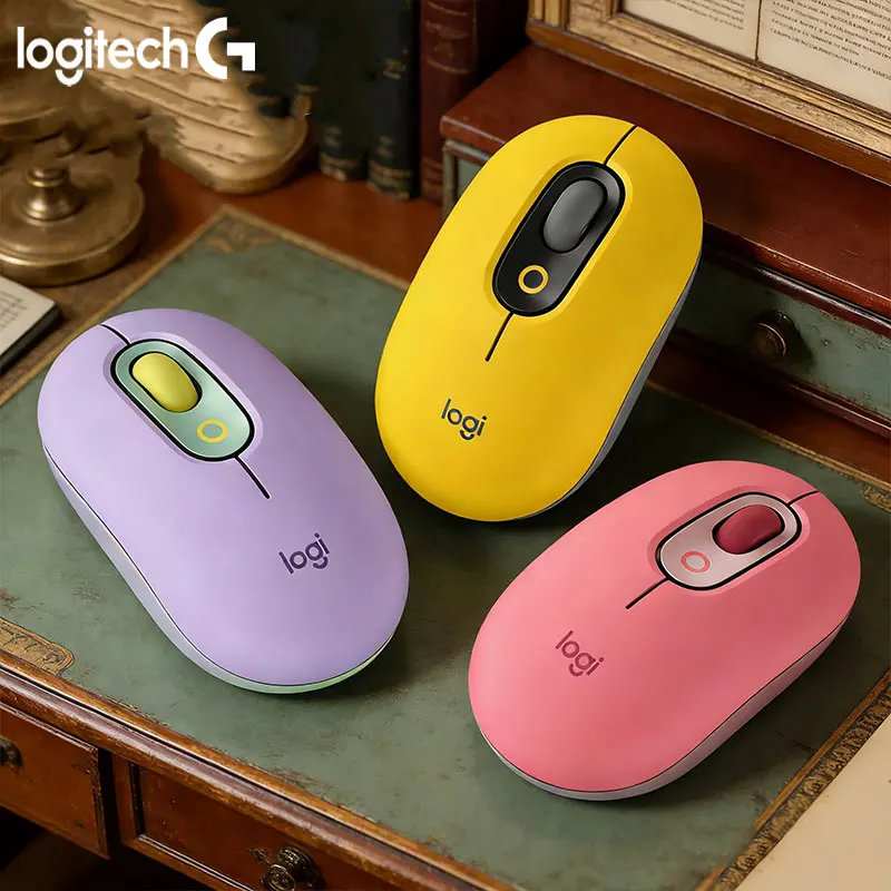 

Бесшумная мышь Logitech M350POP, ударопрочная и долговечная, высокоточная, для офиса, подходит для студентов и домашнего использования