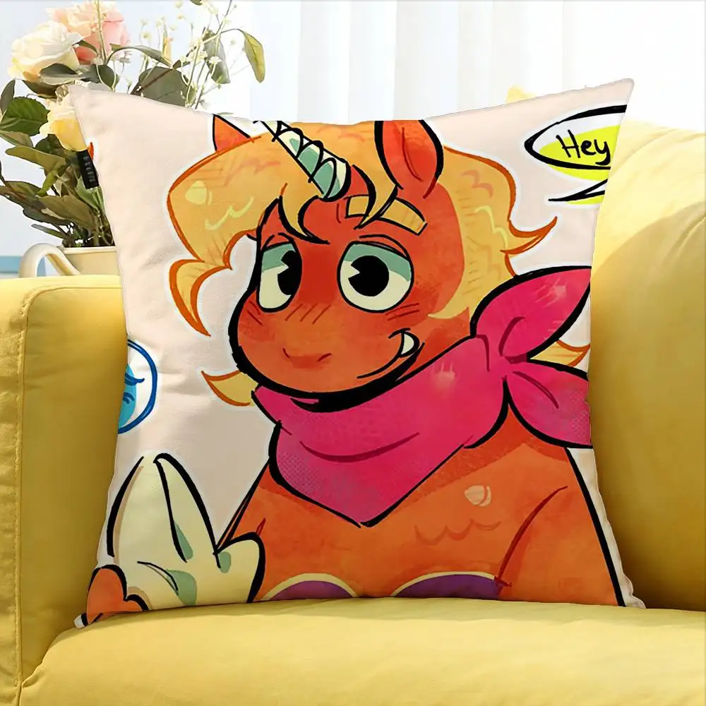 Buddy The Unicorn  Various Sizes Square Pillow Case For Car Home Bedchamber Decor