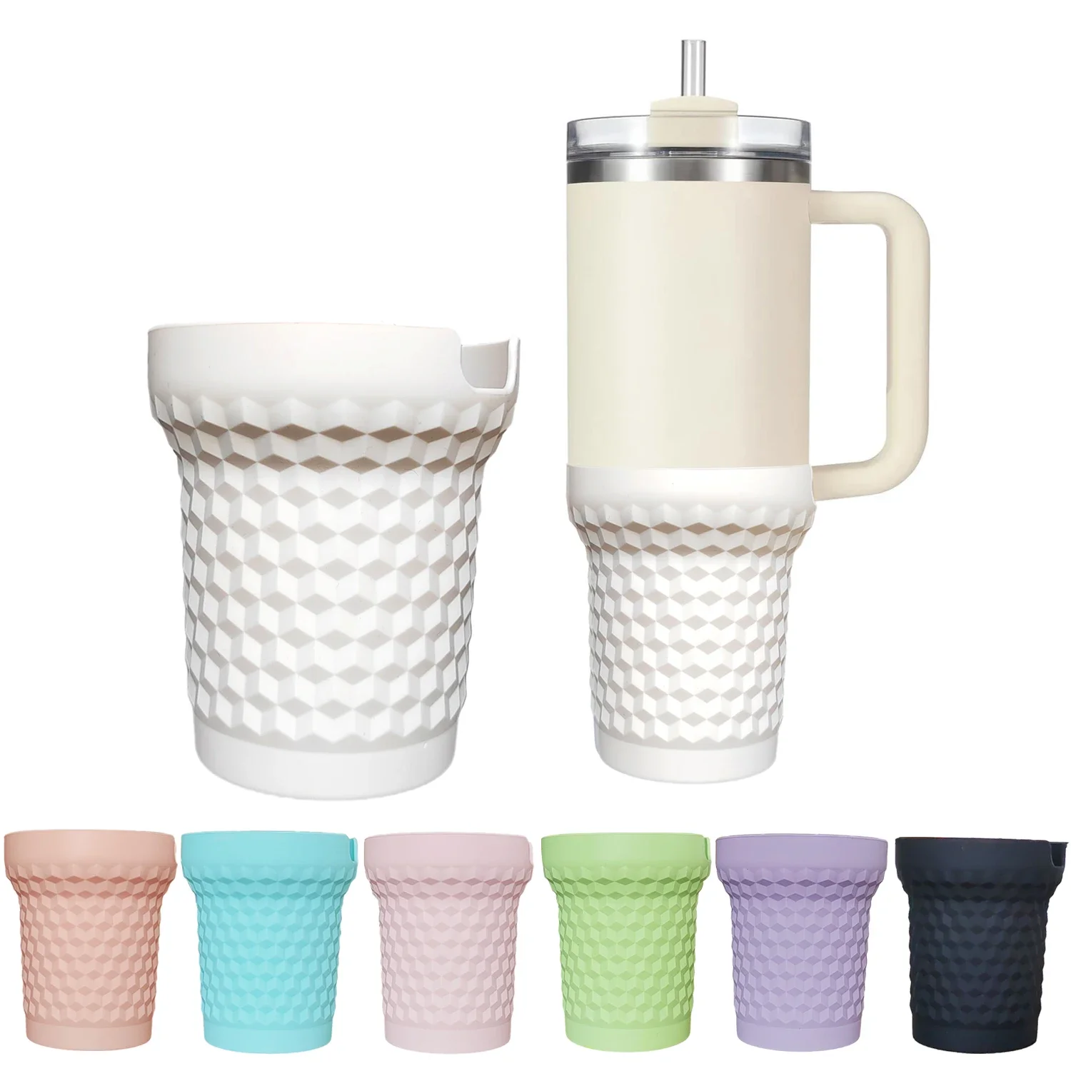 Силиконовые ботинки для Stanley Quencher H2.0, ботинок FlowState Tumbler 40 унций, защитный чехол для нижней части чашки