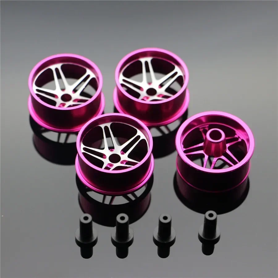 For Tamiya MINI 4WD Colored Wheel w/Aluminum Disc L005Middle Diameter Lightweight Wheels Self-made Parts