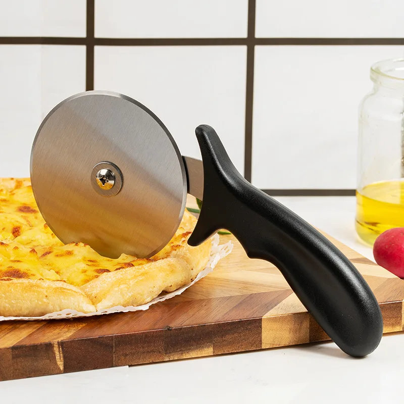 9-Inch Pizza Cutter Wheel Heavy Stainless Steel Large with Cover Premium Kitchen Handle Slicer Super Sharp Safe Stainless Steel