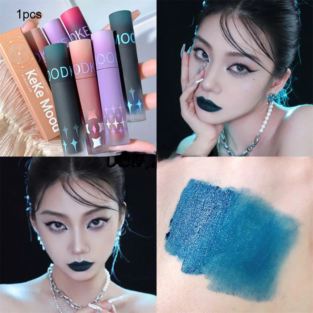 8 Colors Matte Lipstick Waterproof Long Lasting Sexy Purple Black Green Nude Velvet Lipsticks Cosplay Lips Makeup Cosmetics