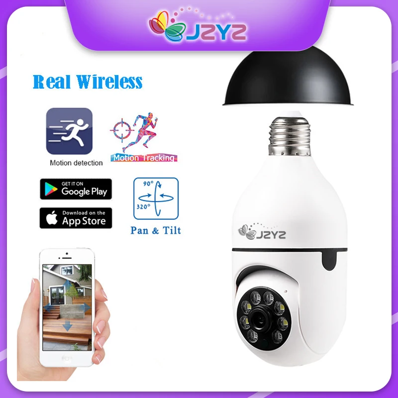 

360 Video Camera Light Bulb Camera E27 Socket Cable Camera Smart Home Mini Camera Wifi Video Surveillance Camera Auto Tracking