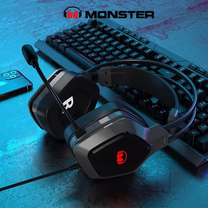 

Original Monster N1 N1S NEW 3.5MM/USB Gaming Headphones Low Latency Noise reduction Earbuds HiFi Sound Stereo Music Earphones