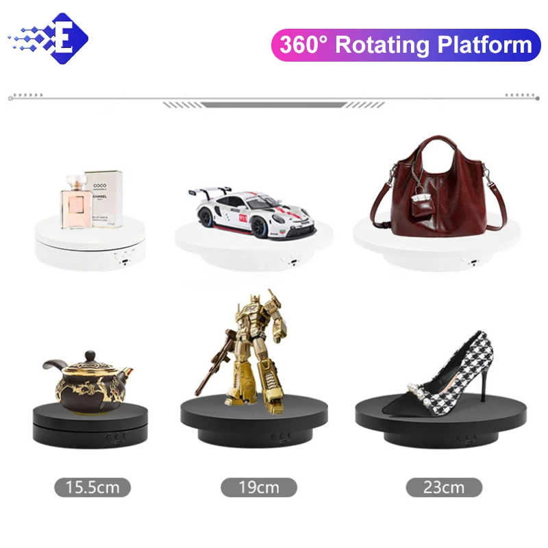 360° Motorized Rotating Display Turntable Electric Rotating Platform With Replacement Lids Remote Control For Window Display