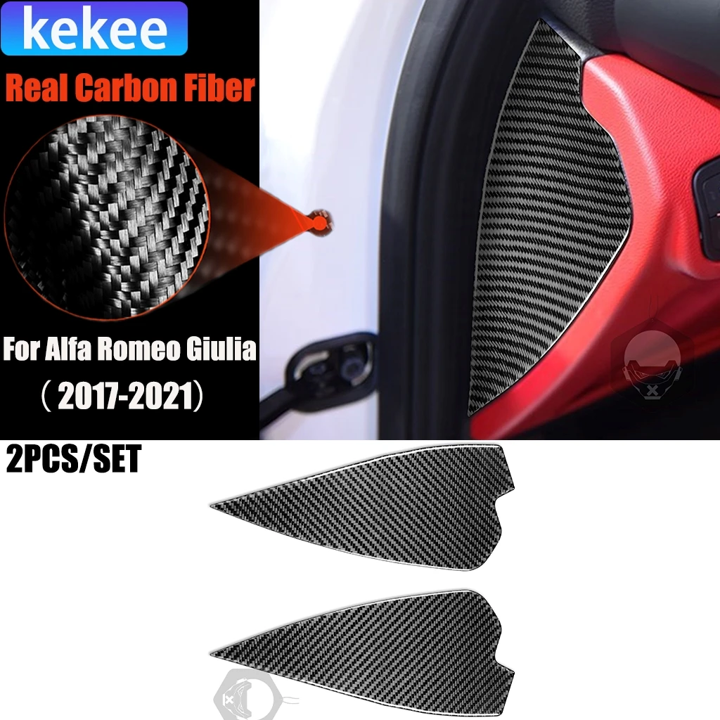 

Автомобильные аксессуары из углеродного волокна, приборная панель, боковая дверная панель, модифицированная внутренняя отделка, мягкая наклейка для Alfa Romeo Giulia 2017-2021