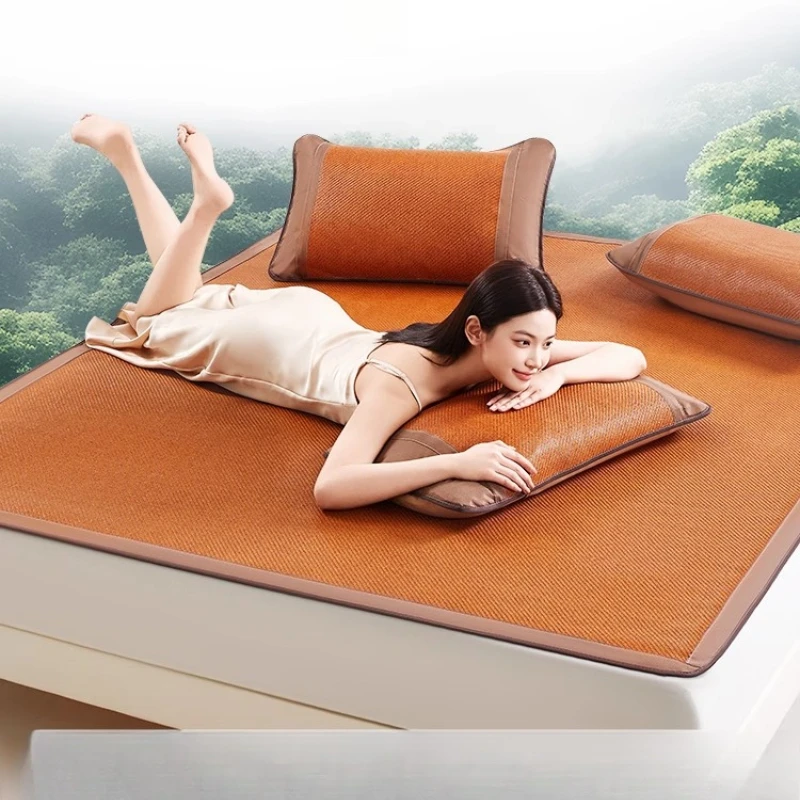 

Summer Ice Rattan Double Sided Foldable Grass Bamboo Ice Silk Bed Student Dormitory Household Mat