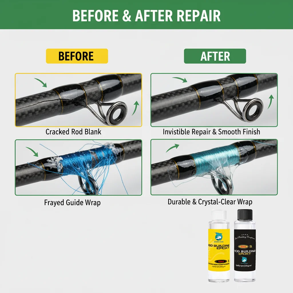 100 ml x2 Epoxidharz AB-Kleber für den Rutenbau, kristallklares Harz für die Reparatur von Angelruten, Beschichtungskomponente, DIY-Finishing-Set ZORILYNX – Detail 5