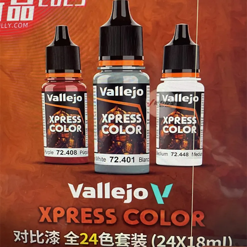 

Vallejo XPRESS Paint Spain AV C0LOR 24 Colors Full set Contrast model NEW Game hammer Painainting Model Coloring Water-Based