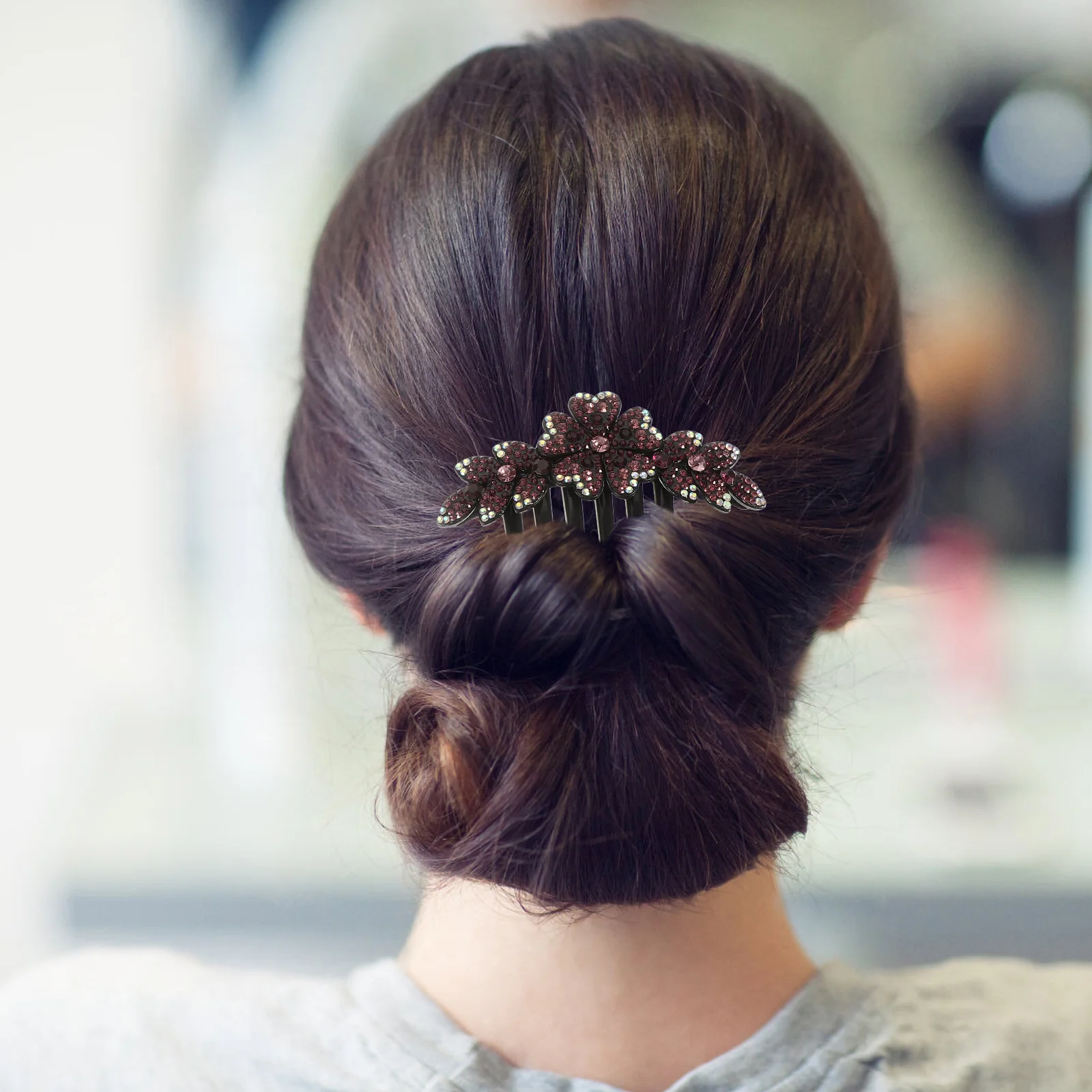 

Rhinestone Crystal Hair Comb Wedding Accessories for Women Sparkly Clips Side Combs