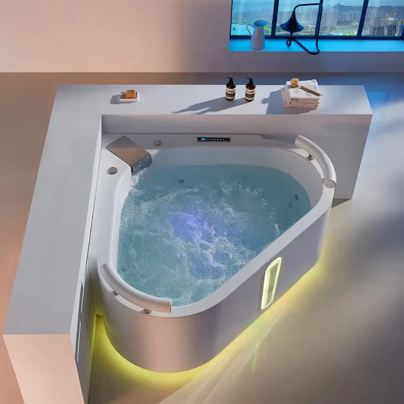 Icegalax Hot Tub Jacuzzis Spa Cheap Price Luxury Acrylic Jet Overflow Whirlpool Massage Corner Spa Bathtub