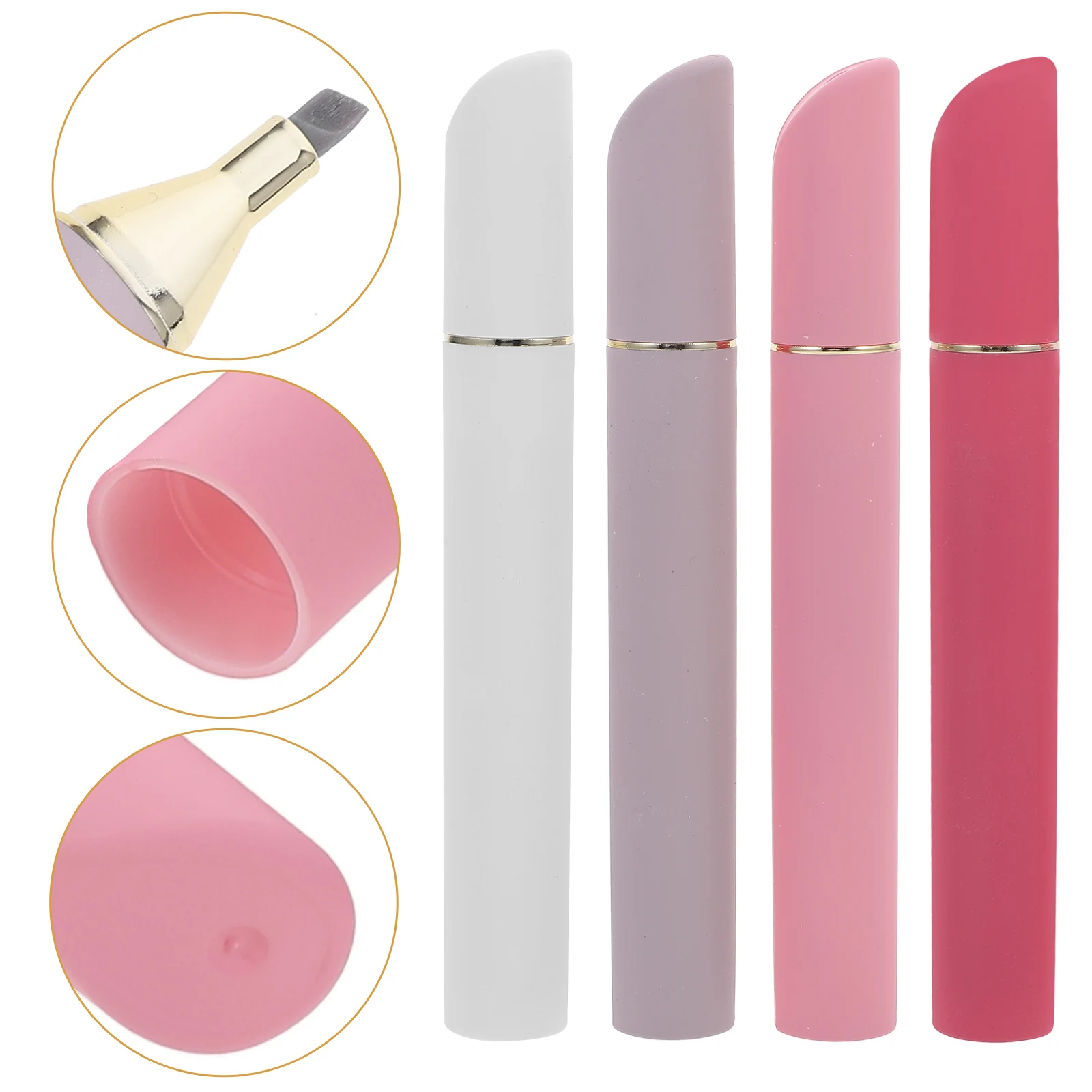 

4 Pcs Highlighter Cute Pens Convenient Major Highlighters Hand-held Plastic Office Marker