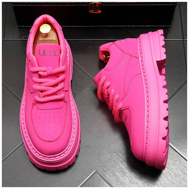 2023 scarpe rosa da uomo di alta qualita scarpe basse Comfort traspiranti scarpe da ginnastica Casual all aperto scarpe da passeggio per calzature moda uomo AliExpress