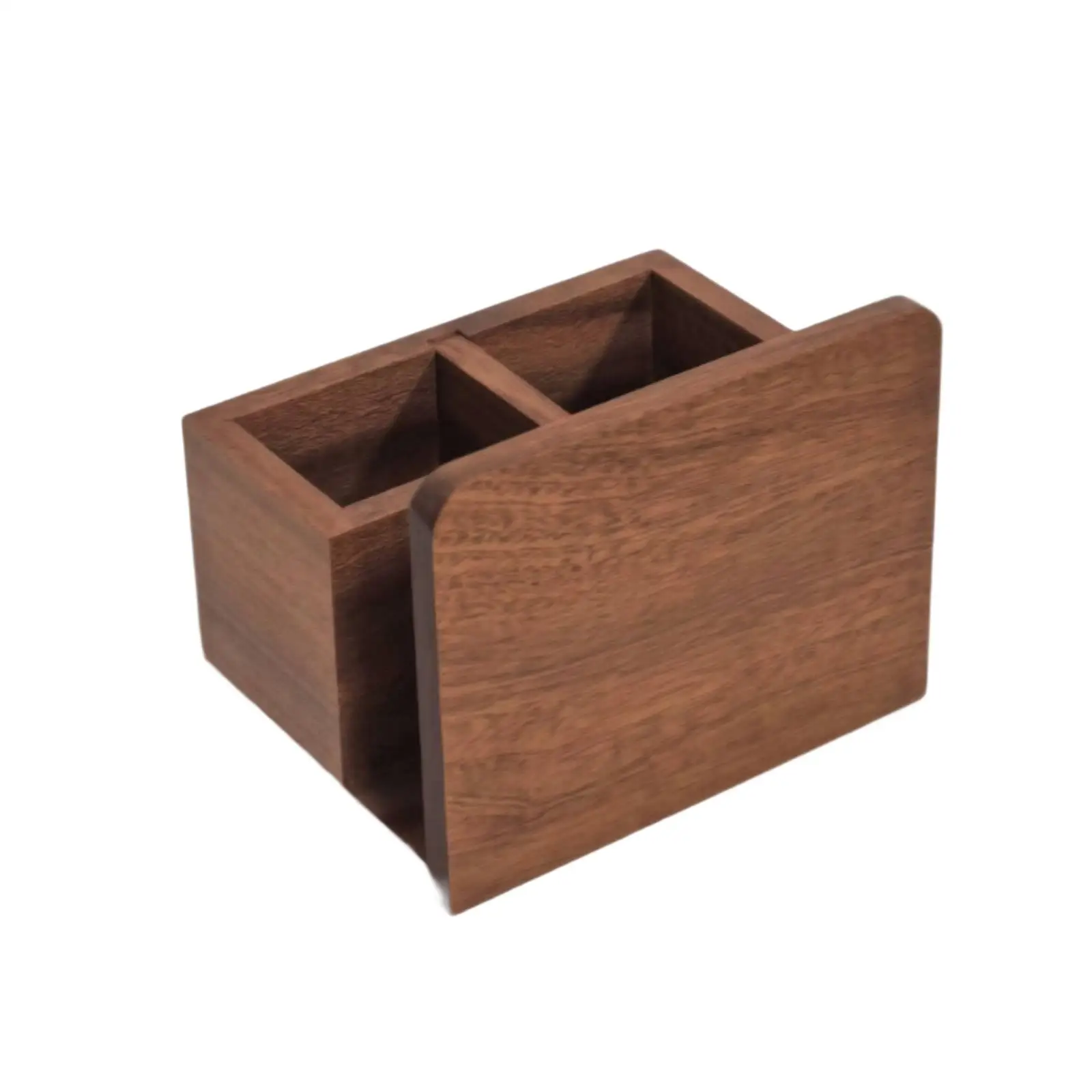 Rustic Napkin Holder with Compartments | Open-Top Rectangular Body, Condiment organizer with Napkin Slot, for Coffee Station