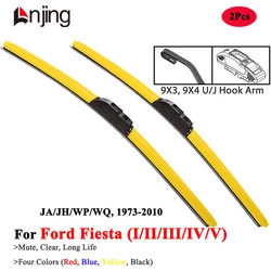 LNJING Colorful Wiper Blades For Ford Fiesta JA JH AJ HJ WP WQ 1973 1983 1989 1995 1997 2002 2005 2006 2009 2010 Car Accessories